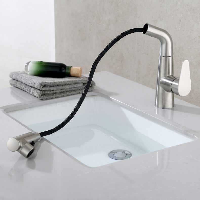 BowLift | Contemporary Vessel Faucet Pull-Out Faucet with Single Lever Handle