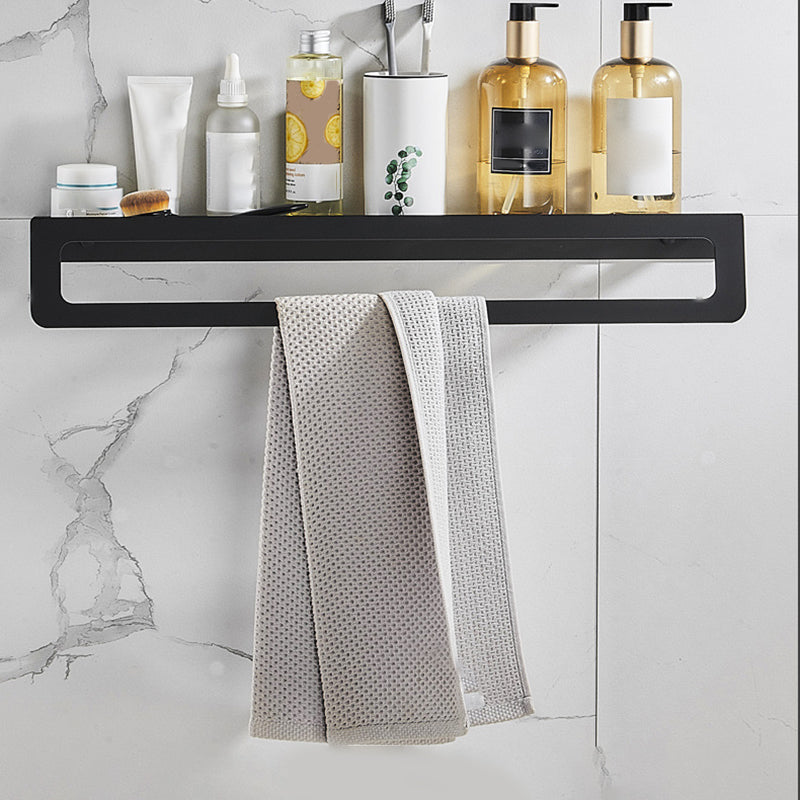 BowLift | 7-piece Bathroom Hardware Set Matte Black/Grey with Bath Shelf/Towel Holder/Bath Towel Hook