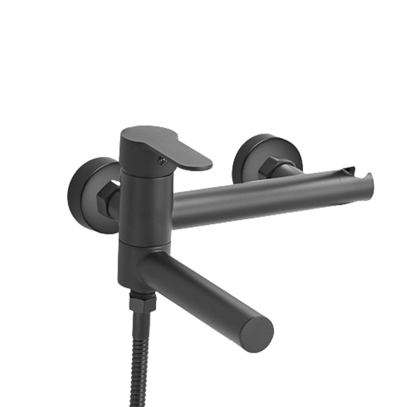 BowLift | Wall-mounted metal swivel bathtub filler with single lever handle