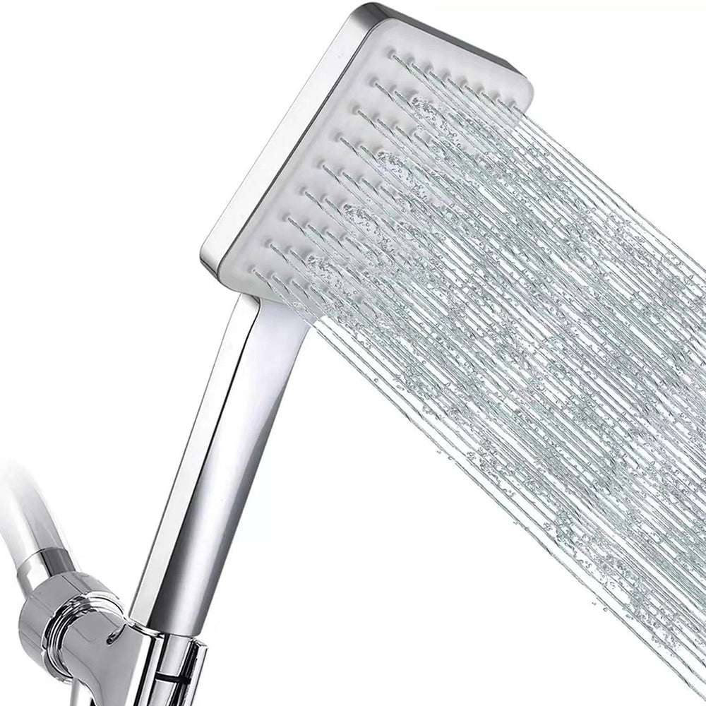 BowLift | Contemporary Shower Head Square Handheld Shower Head in Silver