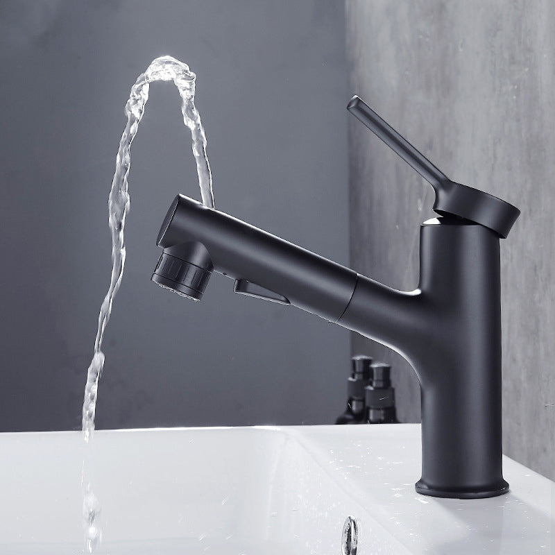 BowLift | Contemporary sink faucet pull-out basin tap with lever handle