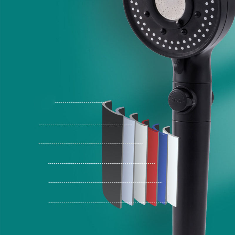 BowLift | Contemporary Shower Head Combo Hand Shower Plastic Wall Mount Black Shower Head