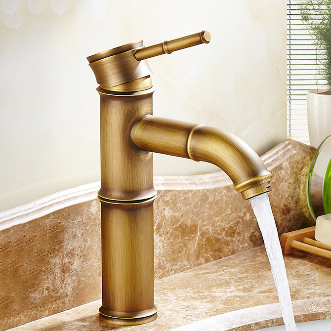 BowLift | Lever Handle Vessel Faucet Single Hole Basin Faucet Farmhouse Style Sink Faucet