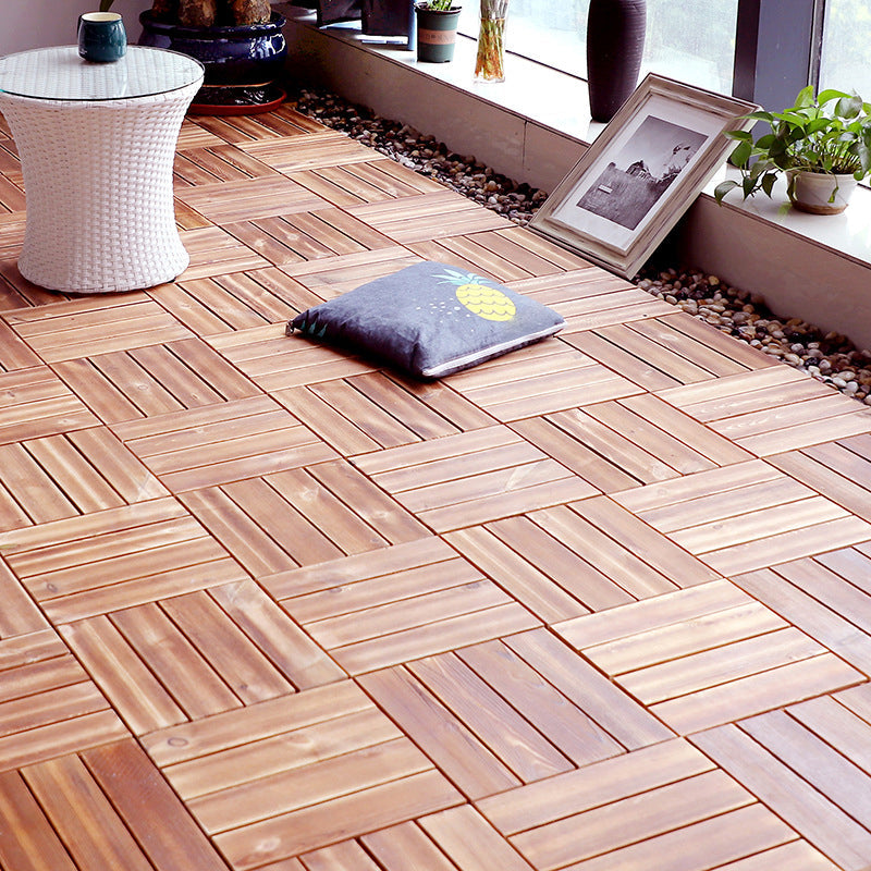BowLift | Pine Floor Tile Water Repellent Click-Lock Traditional Wood Floor for Living Room
