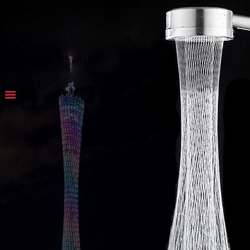 BowLift | Classic Shower Head Round Metal Handheld Shower Head in Silver