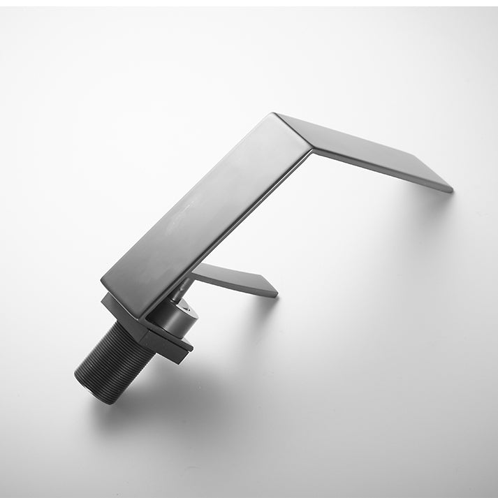 BowLift | Metal Waterfall Spout Sink Faucet Lever Handles Vessel Sink Faucet