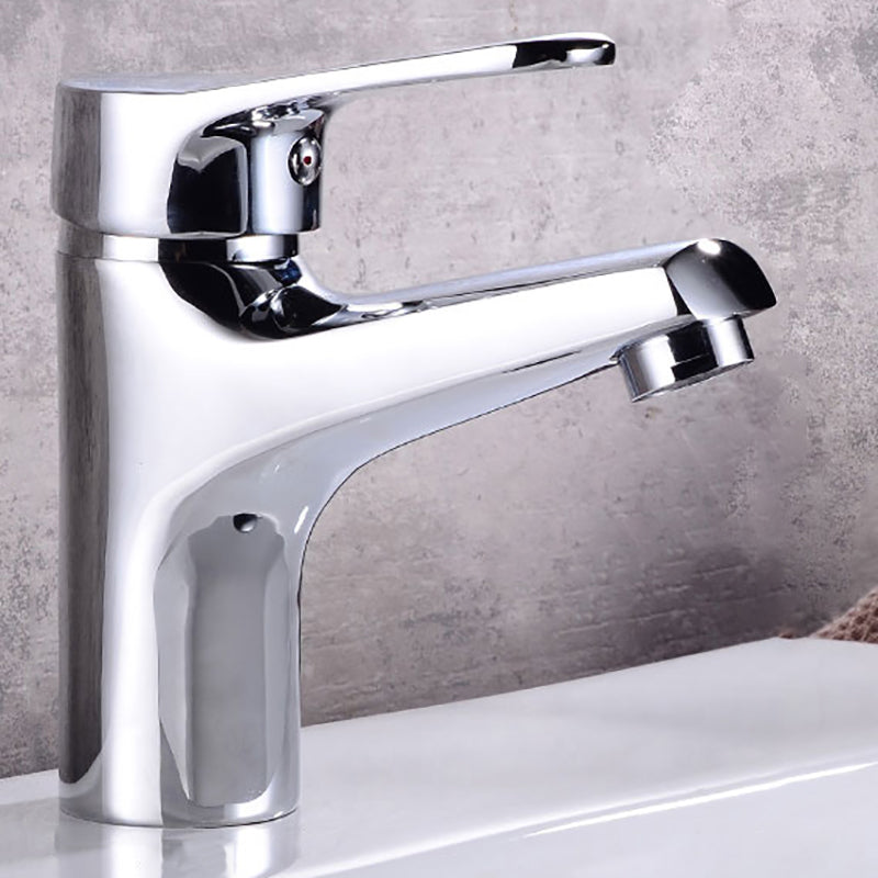 BowLift | Modern Brass Bathroom Sink Faucet Round Lever Handles Sink Faucet