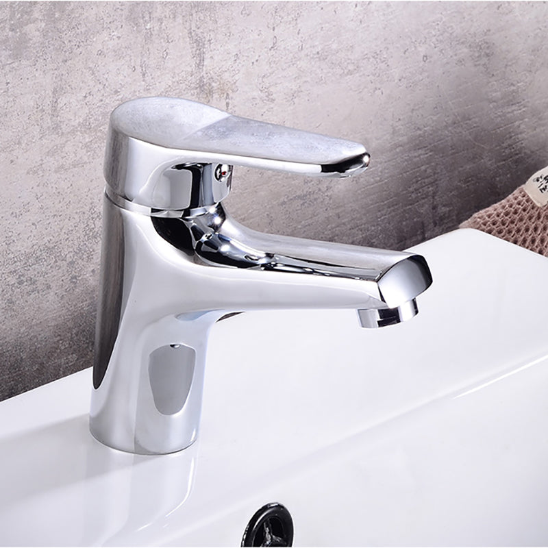 BowLift | Modern Brass Bathroom Sink Faucet Round Lever Handles Sink Faucet