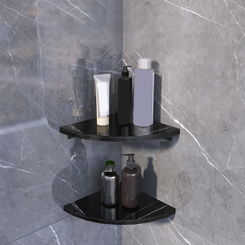 BowLift | 3-piece modern bathroom accessory set marble and metal bathroom shelf