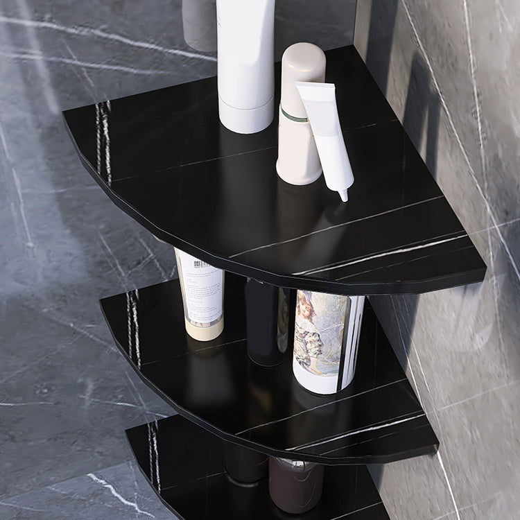 BowLift | 3-piece modern bathroom accessory set marble and metal bathroom shelf