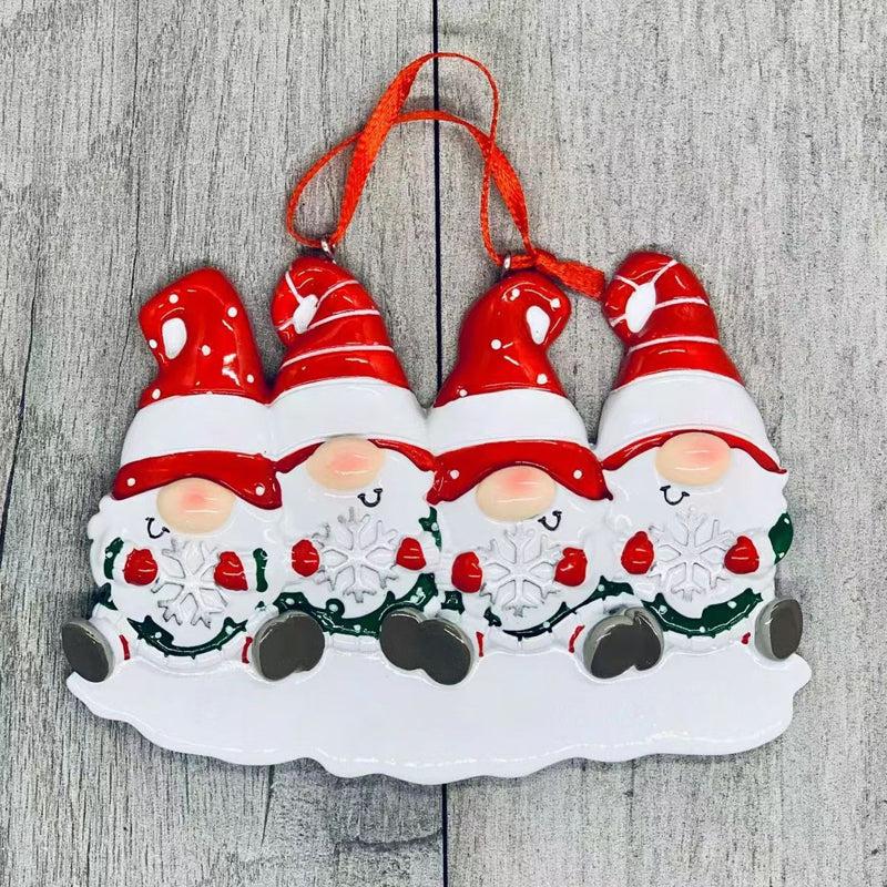 BowLift | 4 Names-Custom Family Christmas Xmas Tree Decoration Ornament with Name-Dwarfs Family