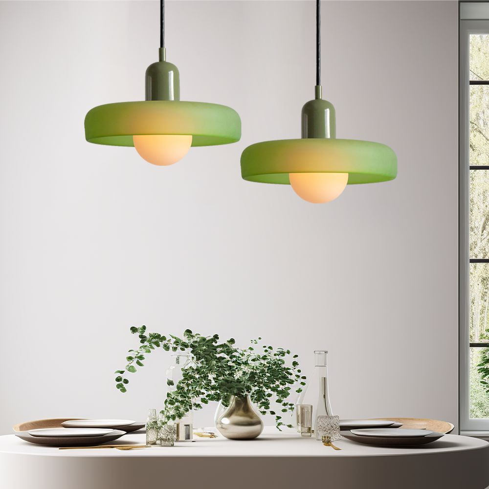 BowLift | Bauhaus Colored Glass Pendant Light