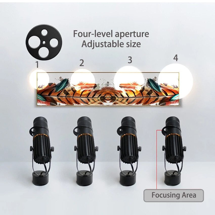 BowLift | Adjustable LED spotlight - focus light background
