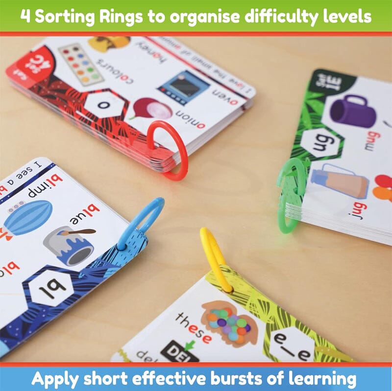 BowLift | Phonics Flashcards - Learning to read in 20 steps - Digraphs CVC mixtures long vowel sounds