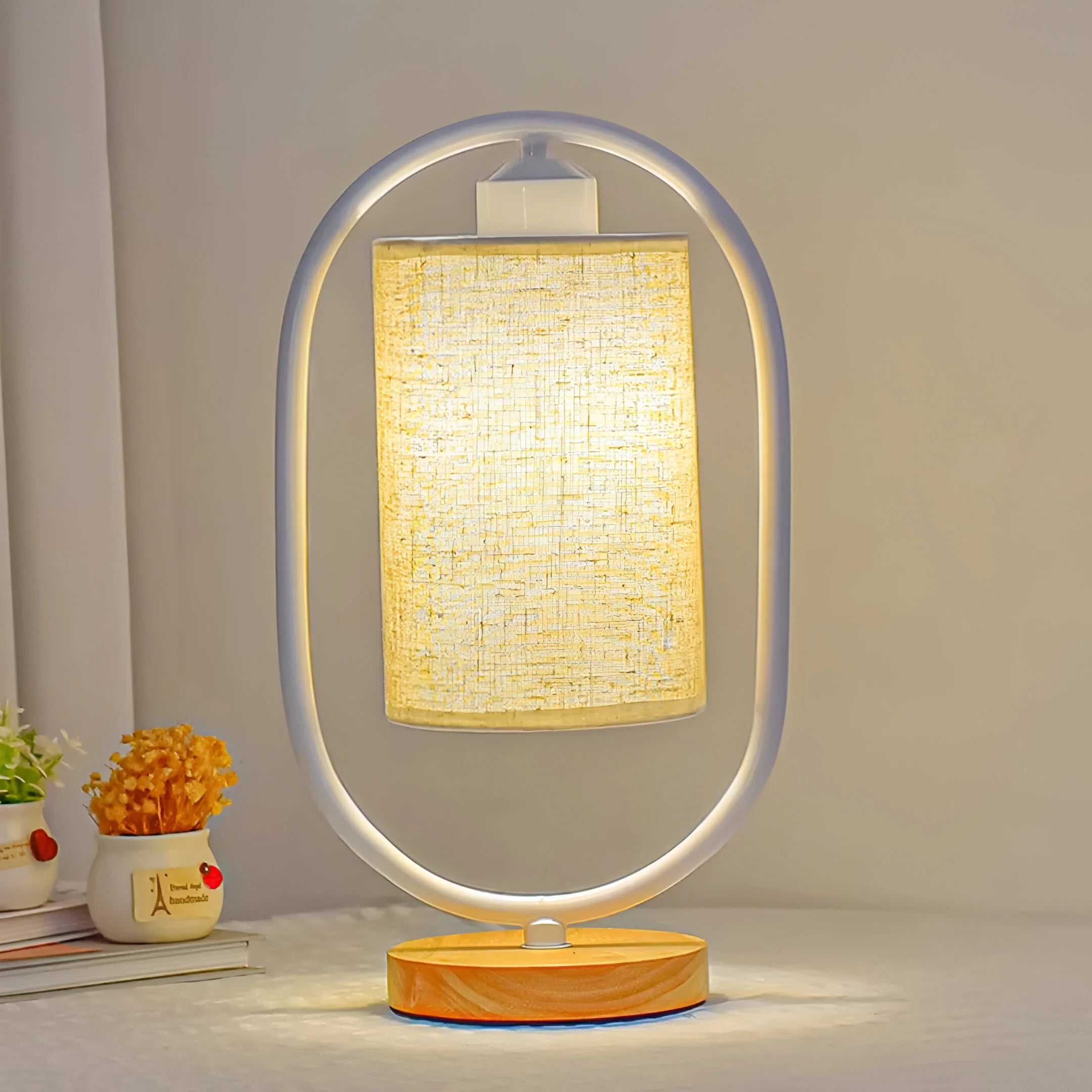 VintageGlow – Wooden LED Table Lamp