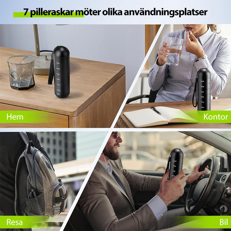 BowLift | 7-Day Portable Pill Organizer for Travel