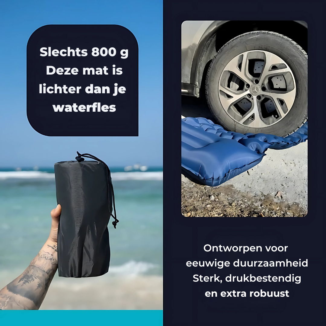 BowLift | AirLite Self-Inflating Sleeping Mat – Lightweight, Compact & 10 cm Thick Comfort