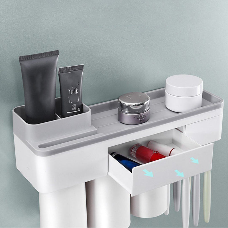 BowLift | Practical toothbrush holder set with toothpaste dispenser