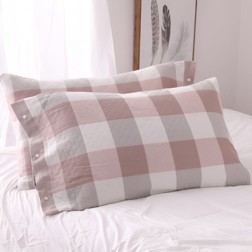 BowLift | Checked & Striped Cotton Pillowcase