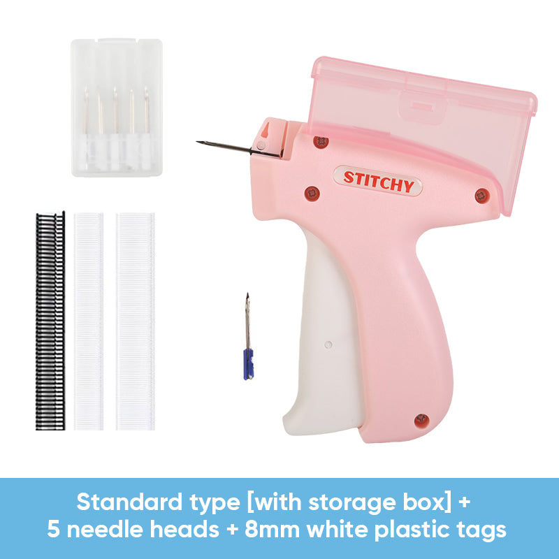 BowLift | Mini Label Gun with Storage Box - Compact Design, Fine Needle Set, Contains More Than 2000 Labels, Suitable for Clothing and Fabric Labels