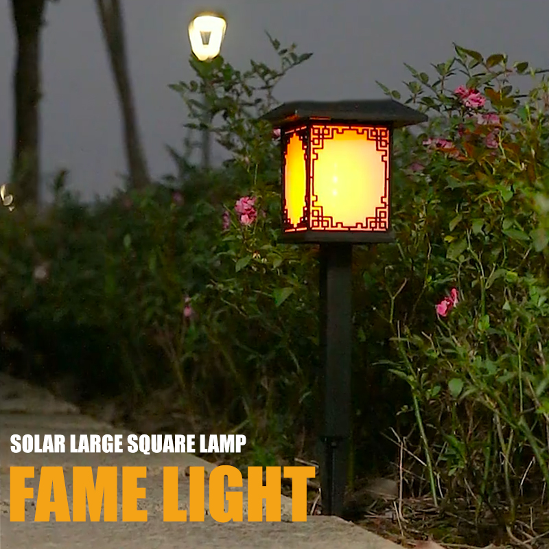 BowLift | Solar LED Garden Lamp – Large Square Lamp with Warm Light and Dual Use