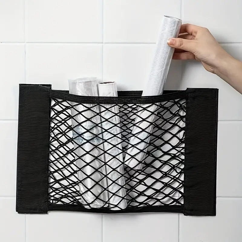 BowLift | Plastic Bags Storage Net Bag (With Adhesive Tape)