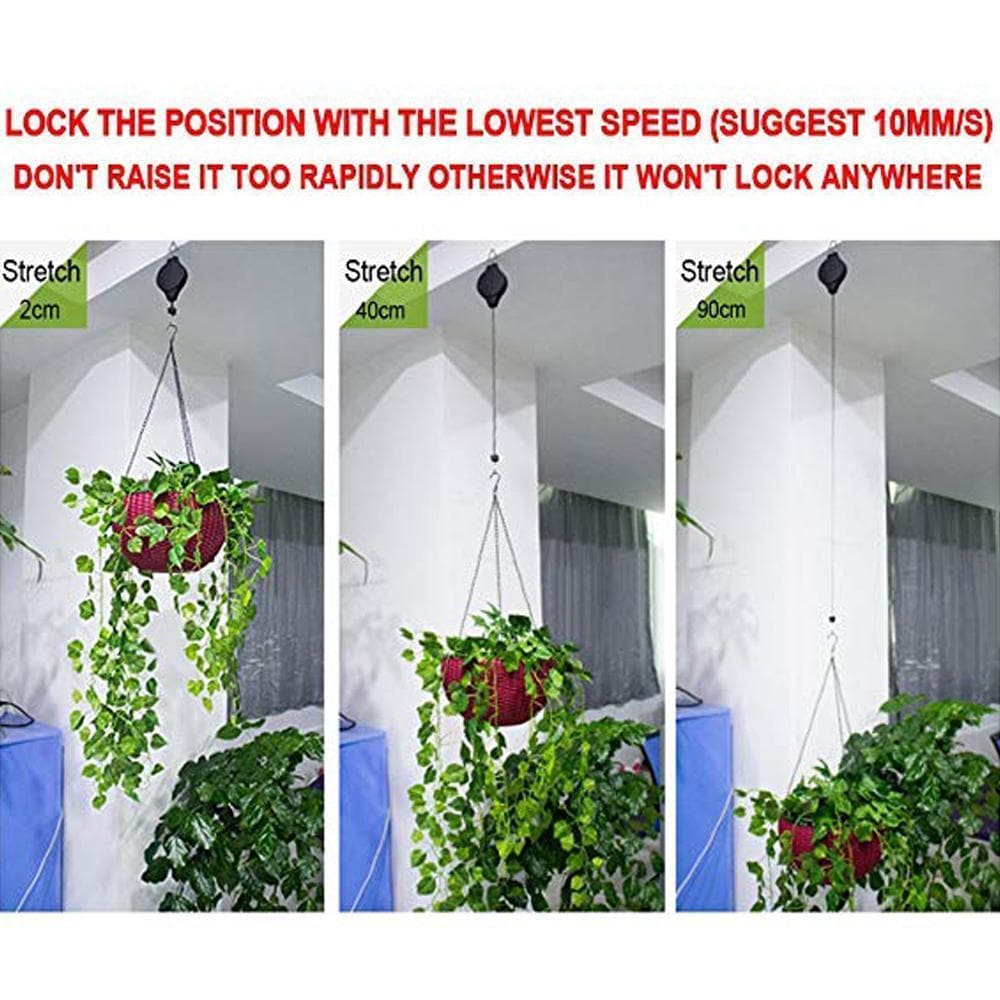 BowLift | Retractable hook for garden baskets, flower pots, bird feeders, etc.
