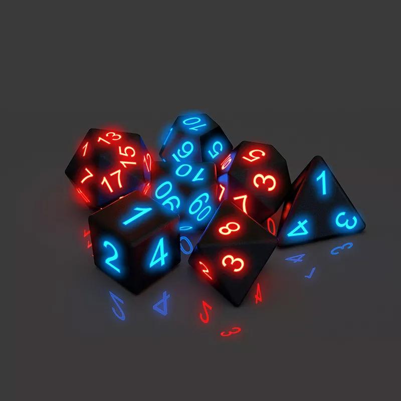 BowLift | Polyhedral Glowing Dice Set (7 pcs)