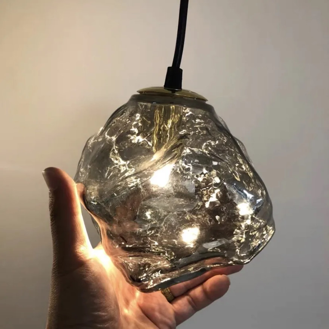 BowLift | Frostglow Glass Pendant Inspired by Ice Cubes