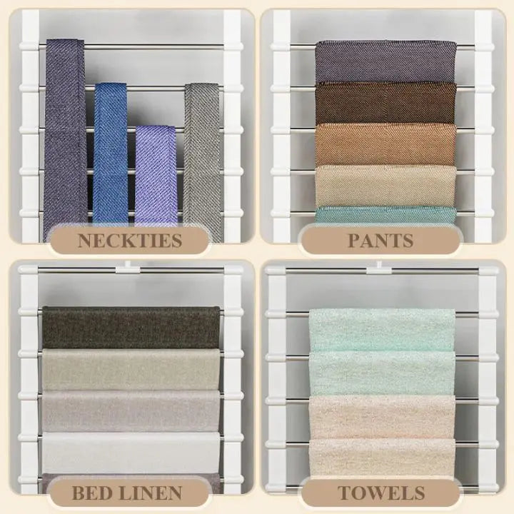 BowLift | 7 Rod Space-Saving Stainless Steel Trouser Hanger