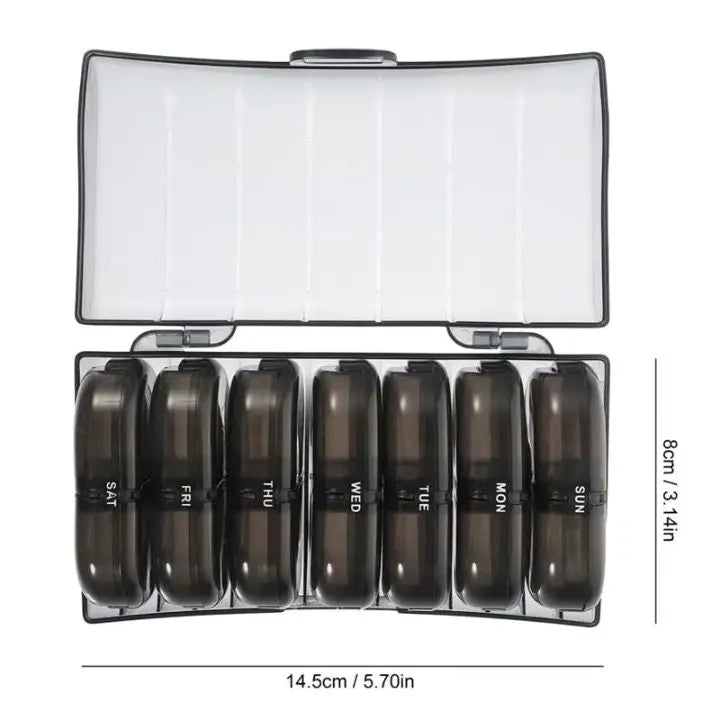 BowLift | 7-Day AM/PM Pill Organizer – Portable Pill Box for Week & Travel