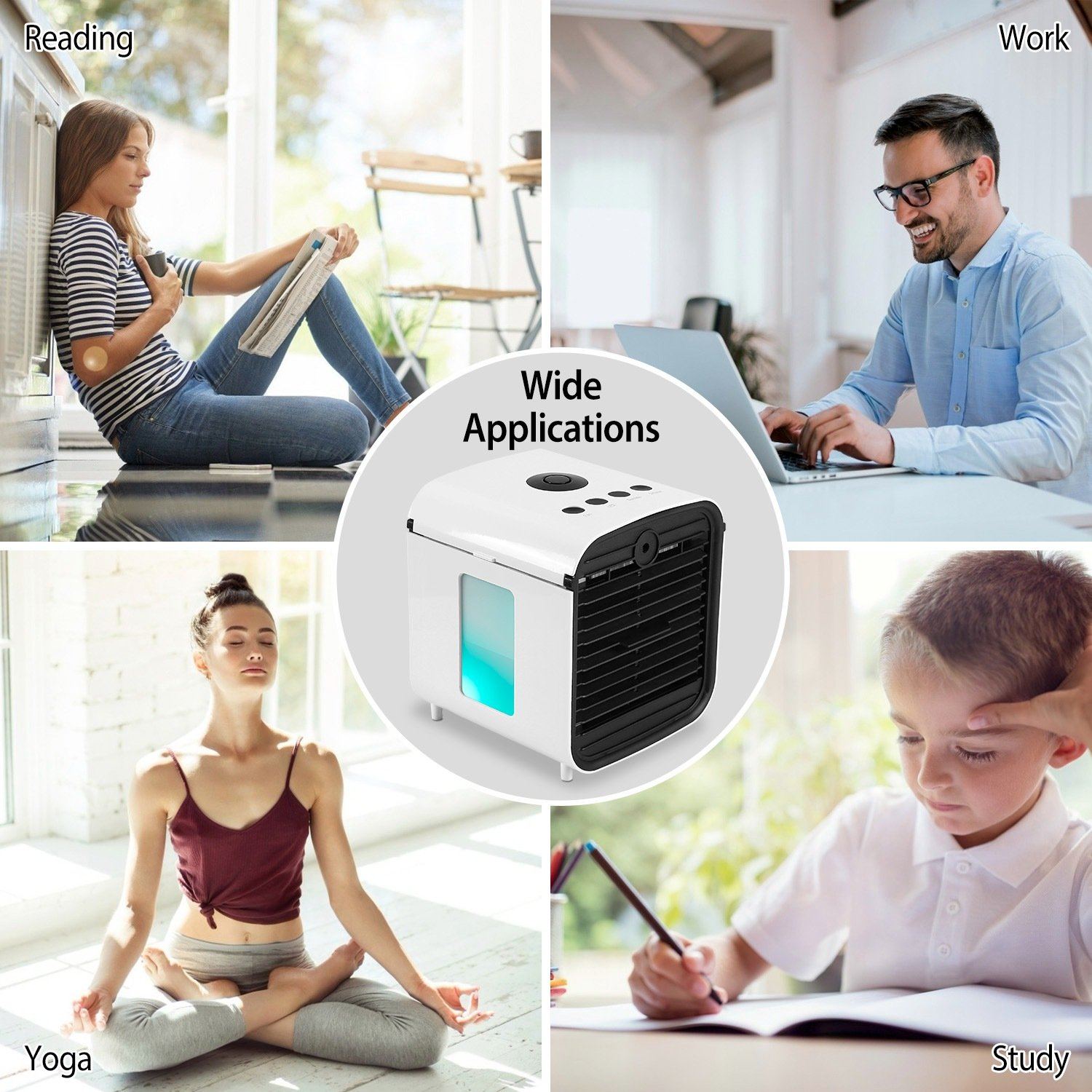 BowLift | 7-Colors Switchable Portable Mini Air Conditioner Cooler Fan