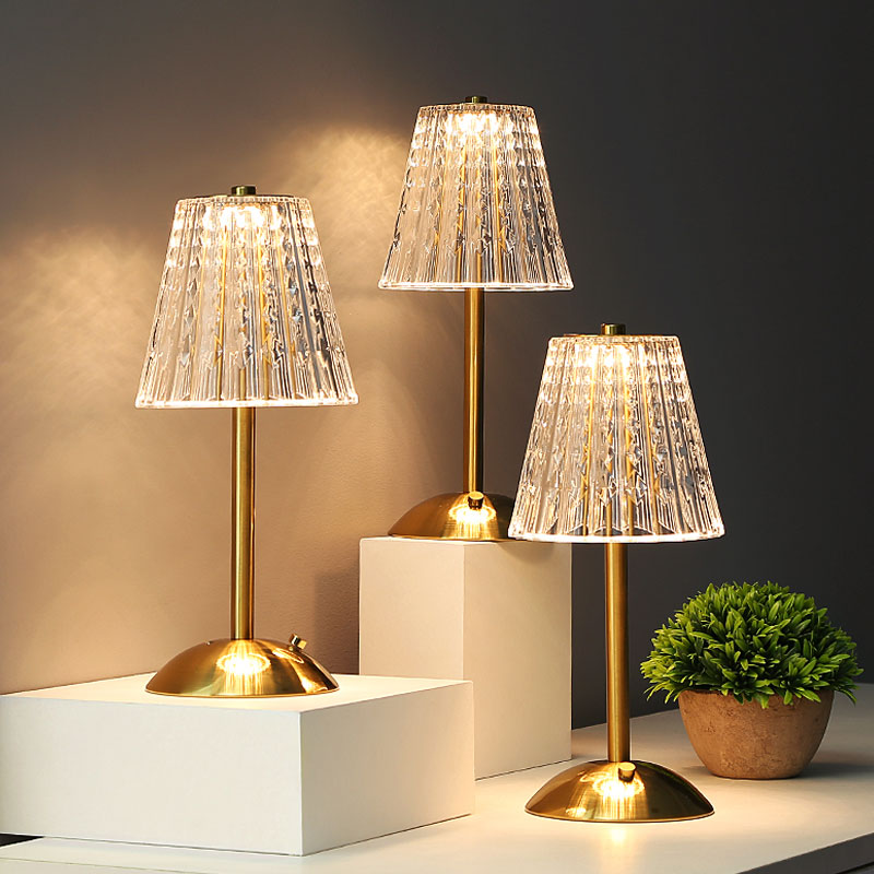 BowLift | Vintage Crystal LED Table Lamp with Adjustable Brightness