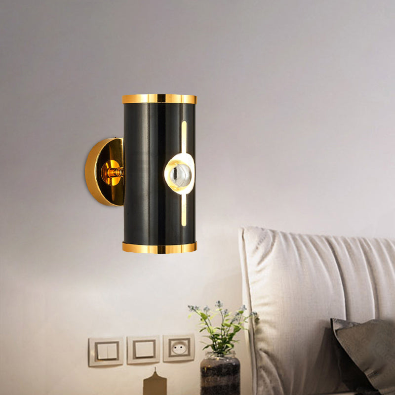 BowLift | Black version Cylinder Wall Light Modernist 1 head Metal Up and Down Wall-mounted Lamp
