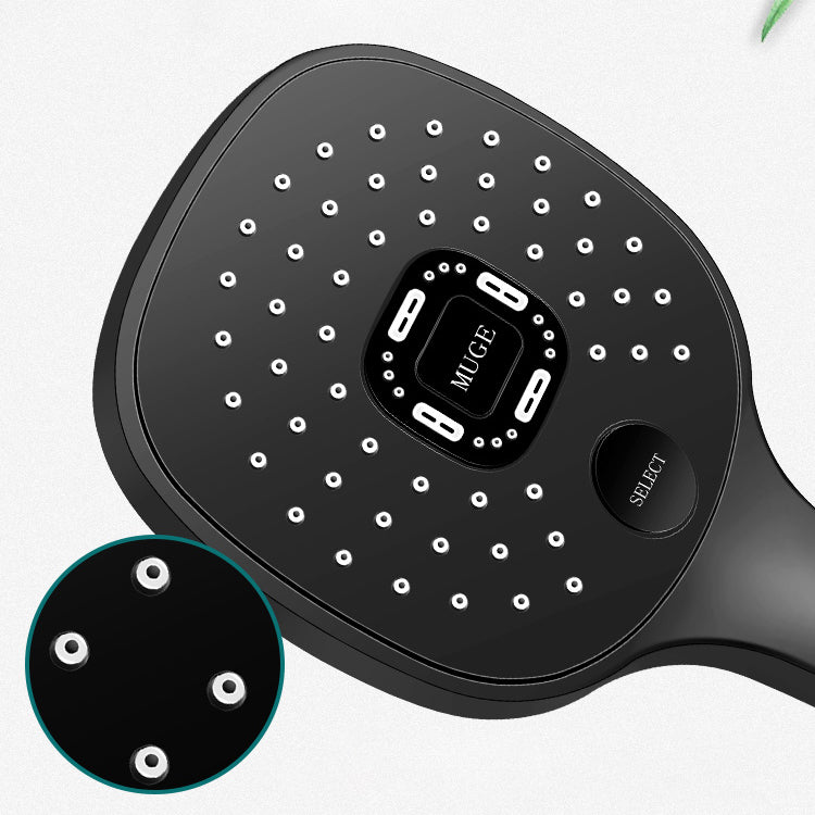 BowLift | Contemporary Handheld Supercharged Shower Head Square Metal Spray Head