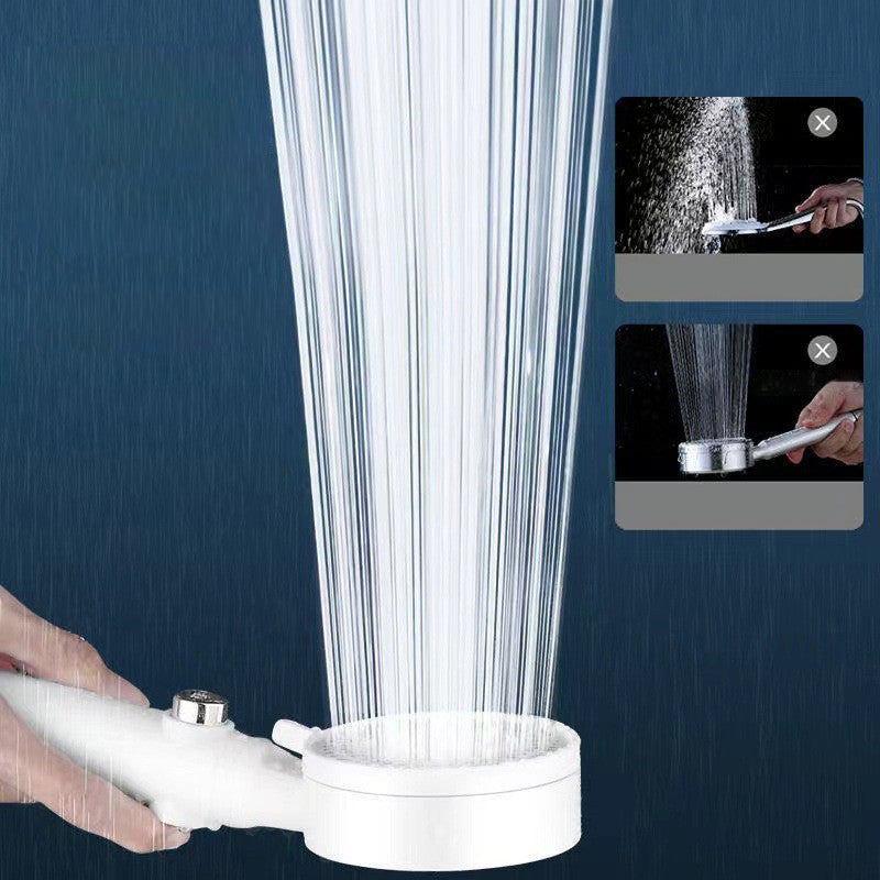 BowLift | 5 Sprays Shower Head Round Wall Mounted Plastic Wall Connector Holder Handheld Shower Head