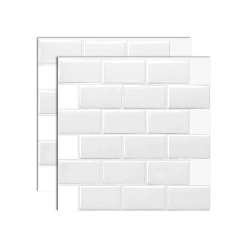 BowLift | Plastic Peel & Stick Subway Tile Square Peel and Stick Back Wall Tile