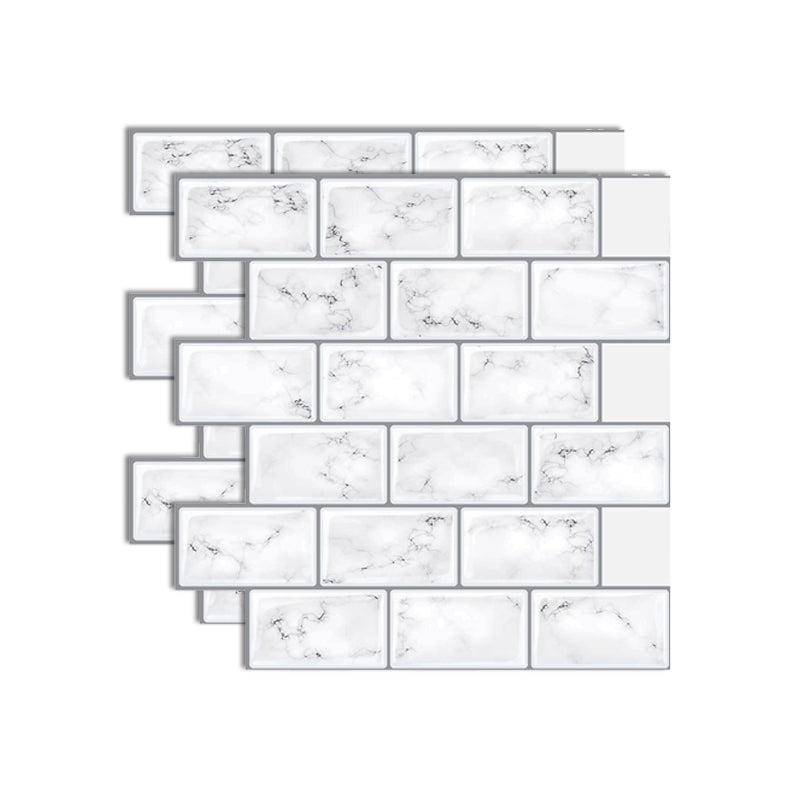 BowLift | Plastic Peel & Stick Subway Tile Square Peel and Stick Back Wall Tile
