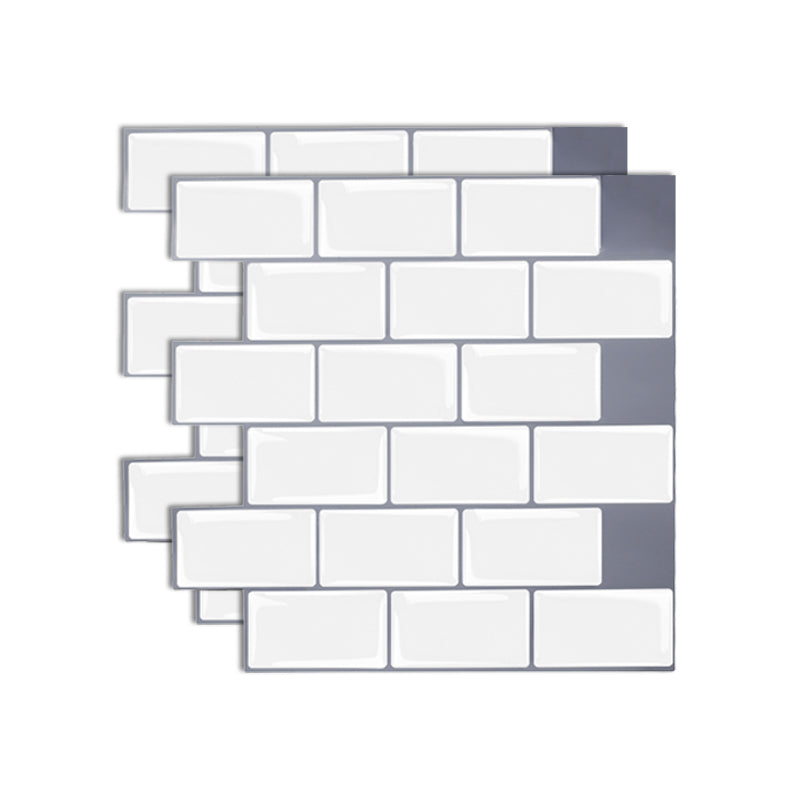 BowLift | Plastic Peel & Stick Subway Tile Square Peel and Stick Back Wall Tile
