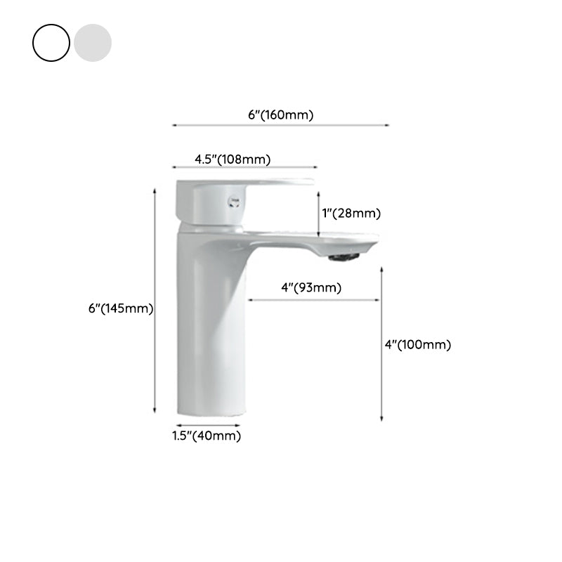 BowLift | Bathroom Sink Faucet Lever Handle Brass Monochrome Bathroom Faucet