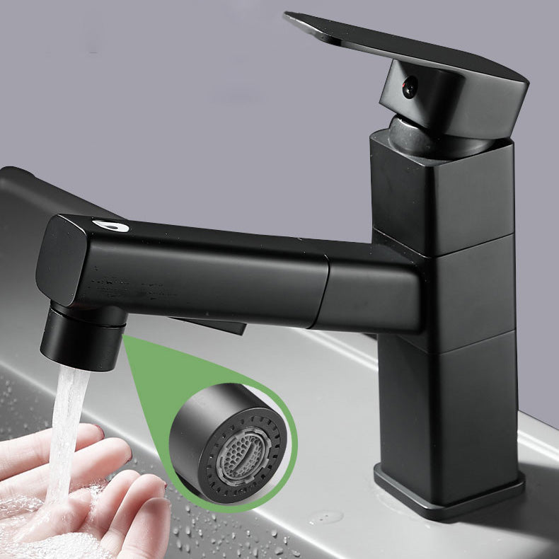 BowLift | Bathroom faucet with pull-out lever handle Single hole basin mixer