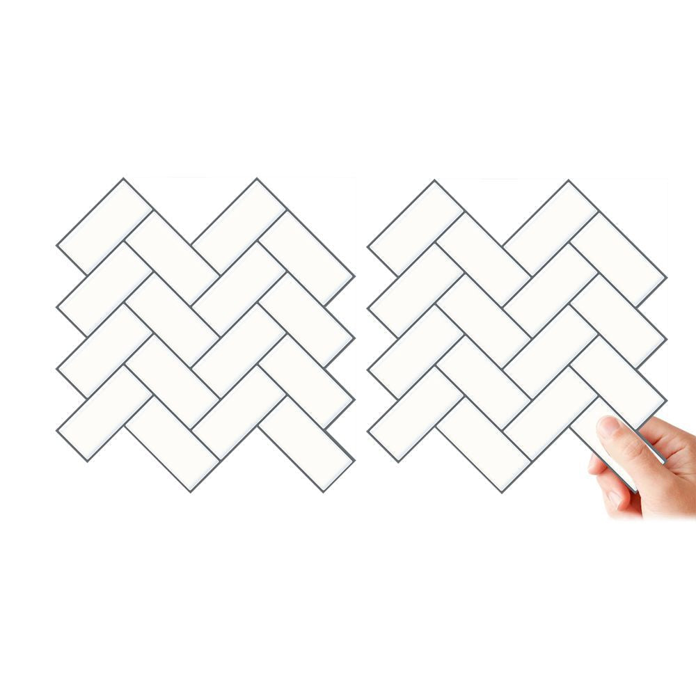 BowLift | Matte Square Peel & Stick Tile Stone Composite Subway Tile for Kitchen Backsplash