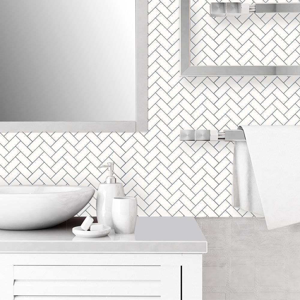 BowLift | Matte Square Peel & Stick Tile Stone Composite Subway Tile for Kitchen Backsplash