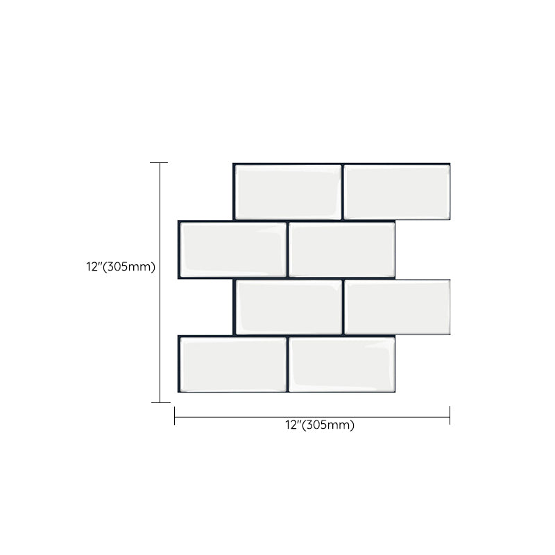 BowLift | Matte Square Peel & Stick Tile Stone Composite Subway Tile for Kitchen Backsplash