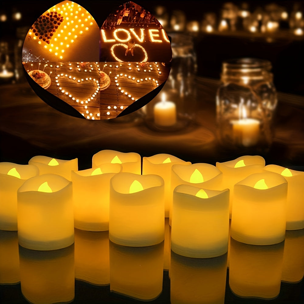 BowLift | GlowFlicker - 24/50/100 Pack Flameless LED Tea Lights for Romantic Ambiance
