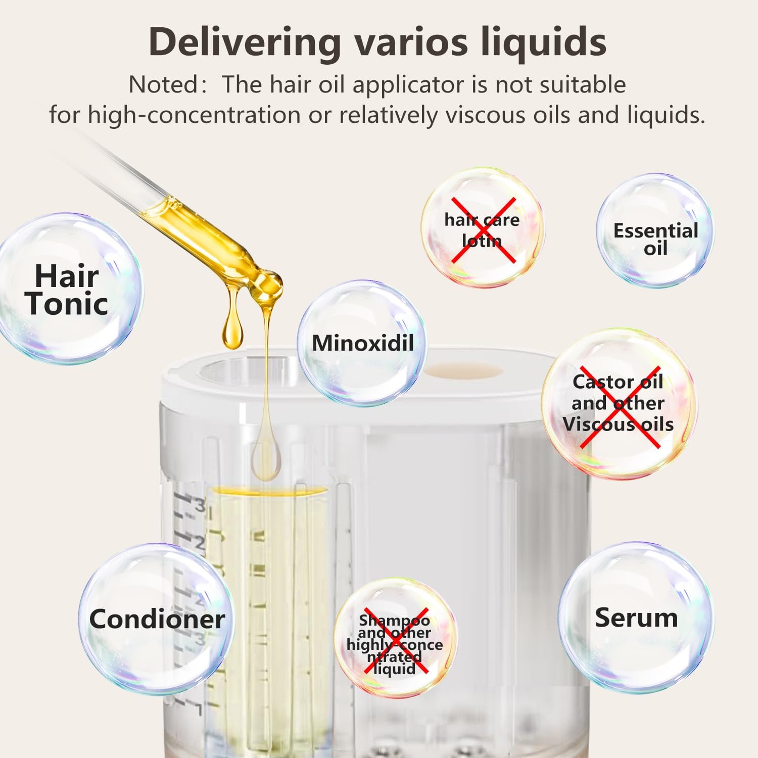 BowLift | Electric Scalp Massager with Red Light Therapy | Hair Oil Applicator | Waterproof