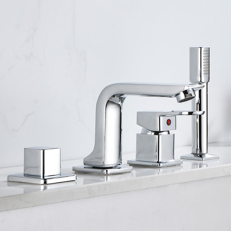 BowLift | Wall Mounted Faucet Brass Lever Handle Bathroom Faucet Hand Shower