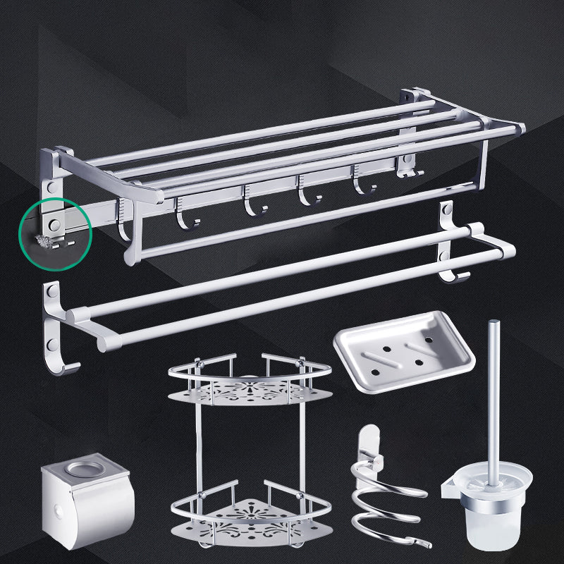 BowLift | Contemporary Metal Bathroom Accessories Hardware Set with Bathroom Shelf