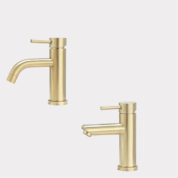 BowLift | Deck Mounted Roman Tub Faucet Low Arc Tub Faucet Set in Gold