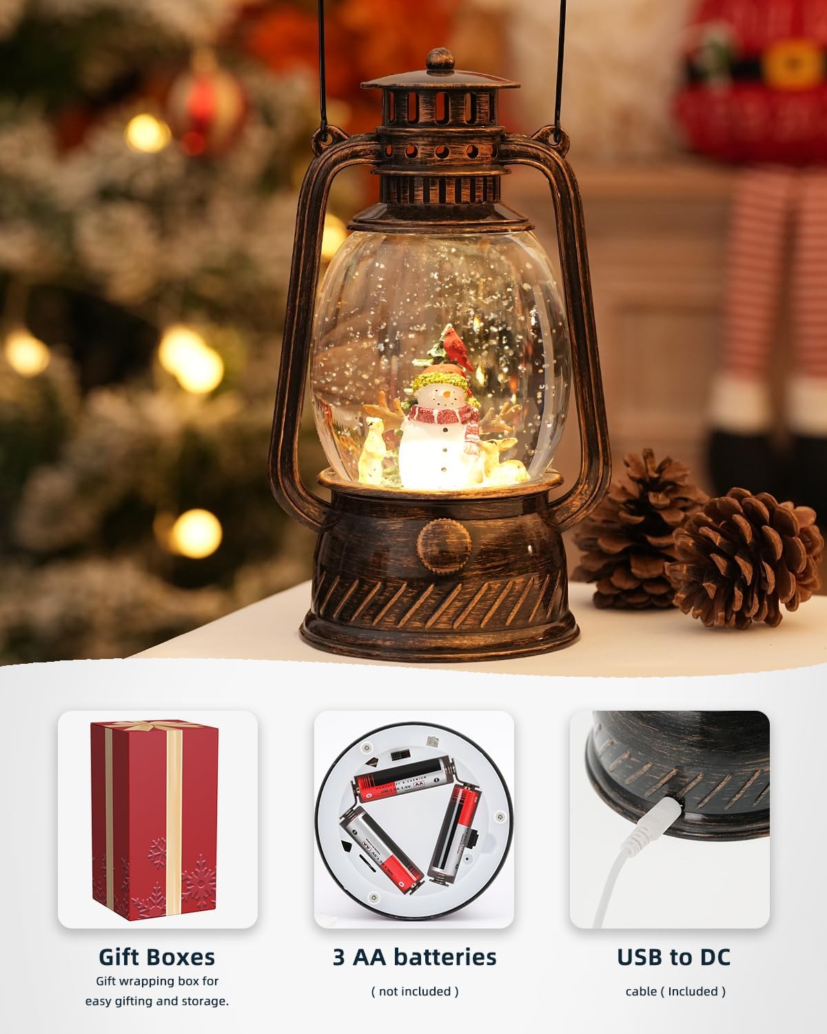 BowLift | Autumn Gloss Decorative Lamp with Pumpkins – Warm LED Light and 6-Hour Timer